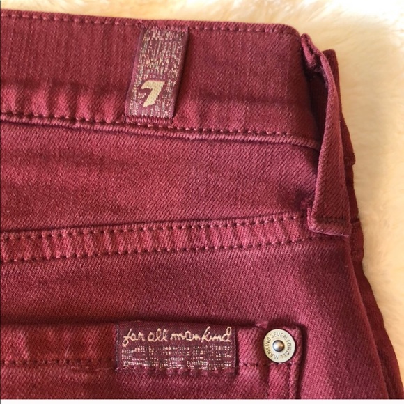 7 for all mankind red pants - Picture 2 of 2